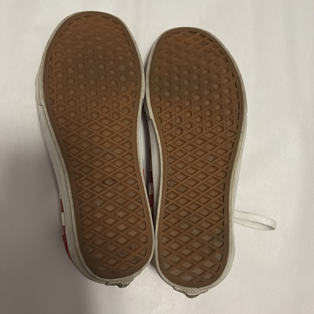 VANS red checker print shoes size: 7.5 - Picture 8 of 10
